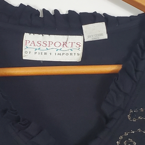 VINTAGE Embroidered Dark Cottagecore Midi Dress - Picture 7 of 9